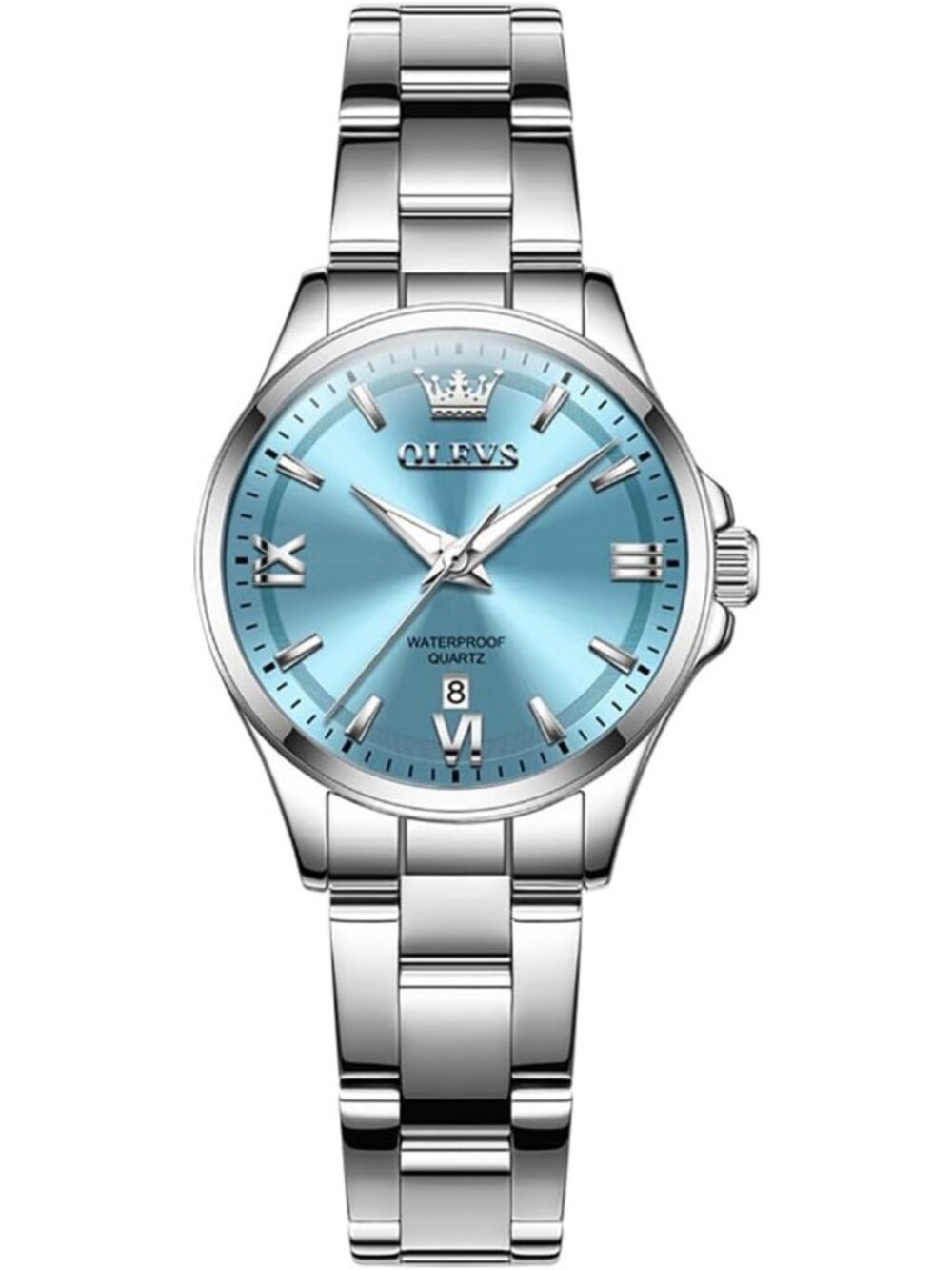 Elegant Silver Stainless Steel Women's Dress Watch - Luminous Analog Timepiece